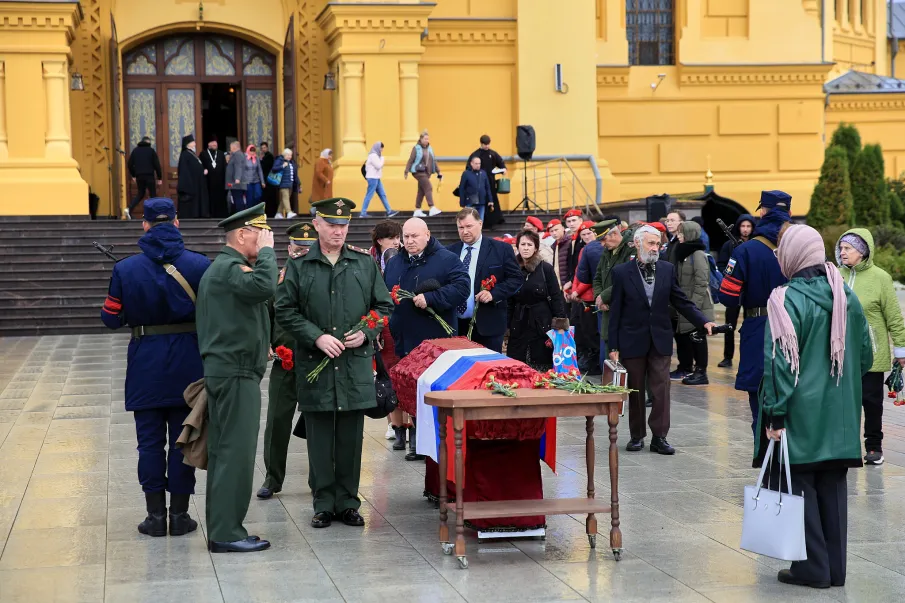 В кафедральном соборе Нижнего Новгорода состоялось отпевание участника Великой Отечественной войны, погибшего в 1942 году
